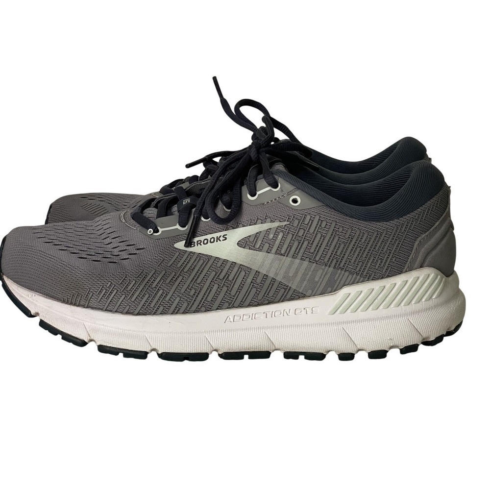 Brooks Addiction GTS 15 Women's Size 10 B Gray Navy Running Walking Shoes